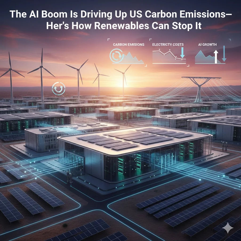 The AI Boom Is Driving Up US Carbon Emissions—Here’s How Renewables Can Stop It