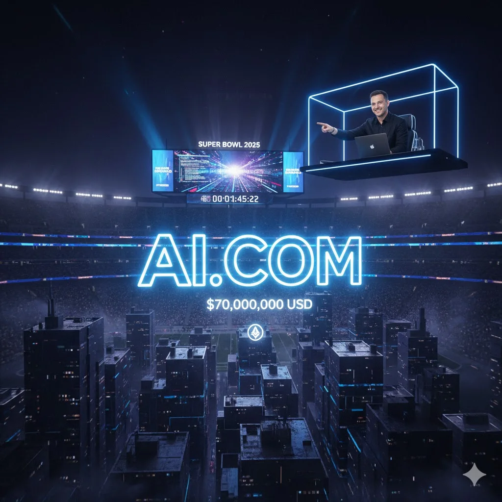 The $70 Million Domain: Crypto.com Founder Shatters Records with AI.com Purchase