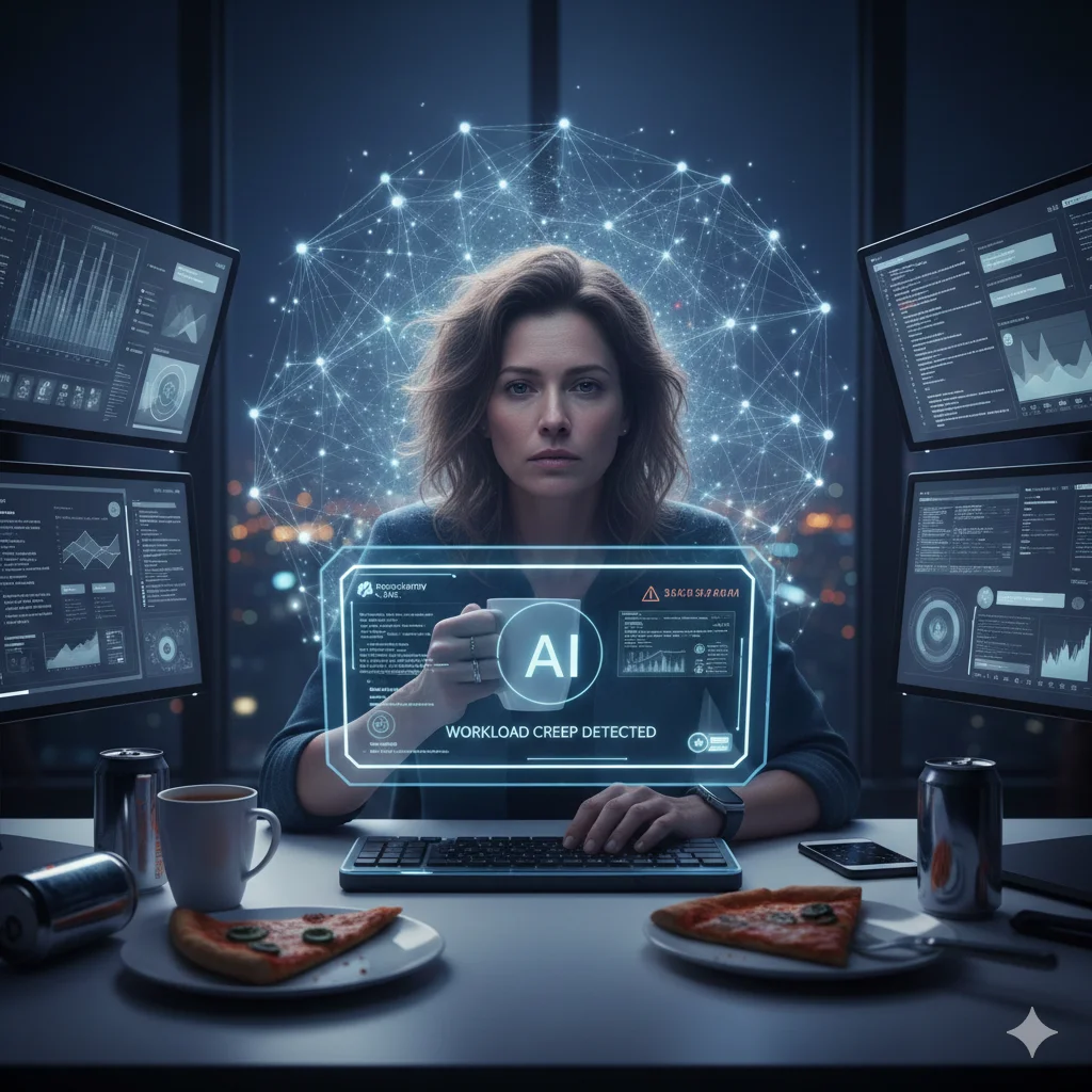 AI was supposed to save us time. Instead, it’s fueling a burnout epidemic.